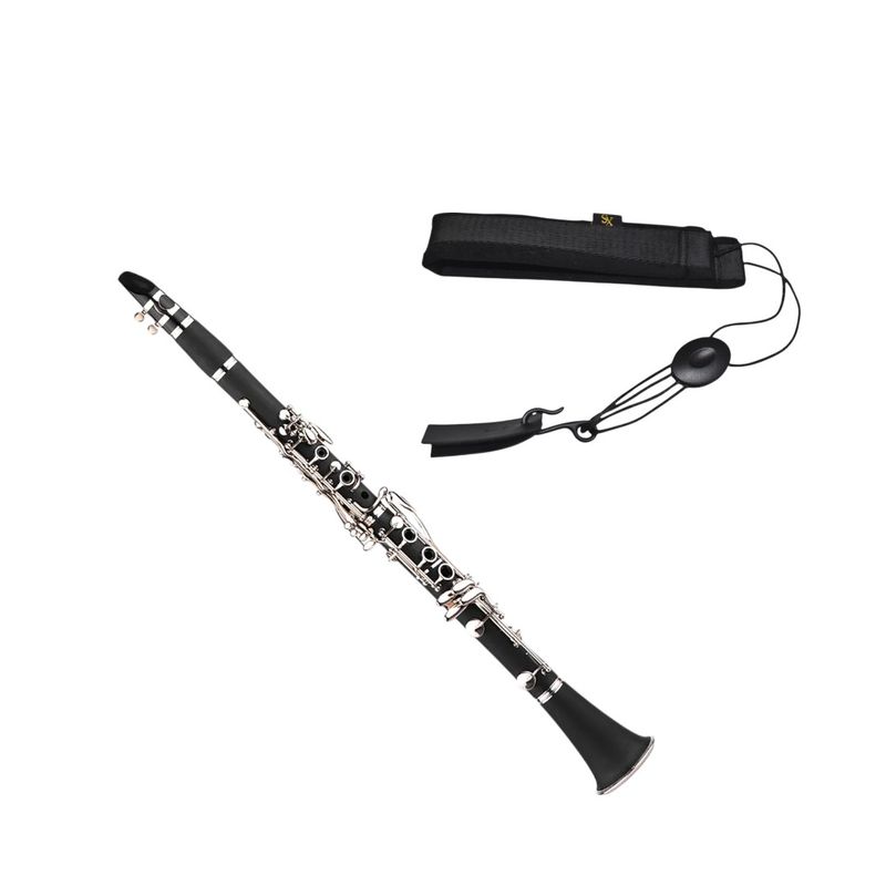 GENERAL - Correa Cuello Acolchado Ajustable Para Clarinete Negra