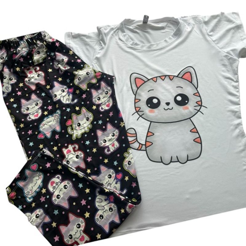 BRYKE - Pijama Niña Gatico en Piel de durazno