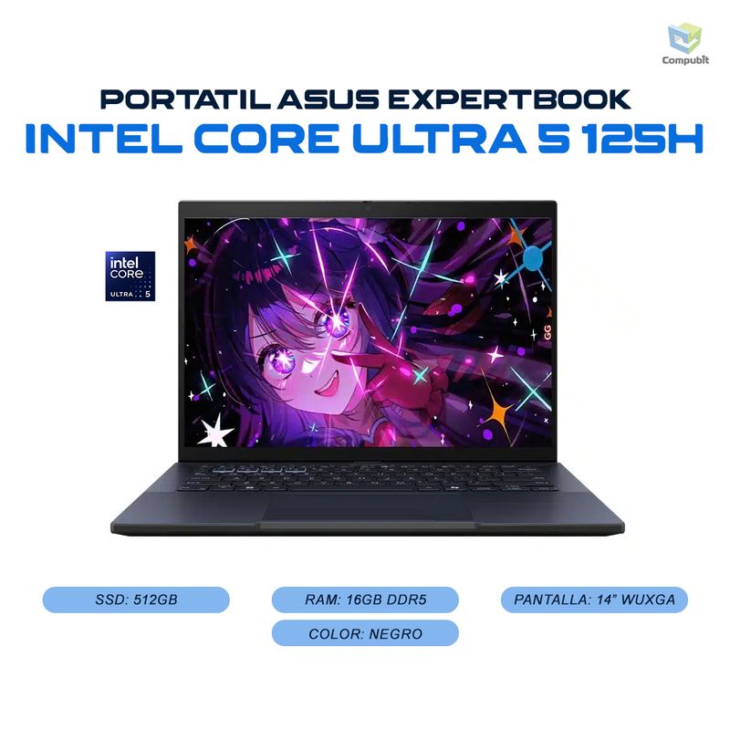 ASUS - Portatil ASUS ExpertBook Intel Core Ultra 5 125H 16GB 512GB SSD - B3404CMA-Q50127X