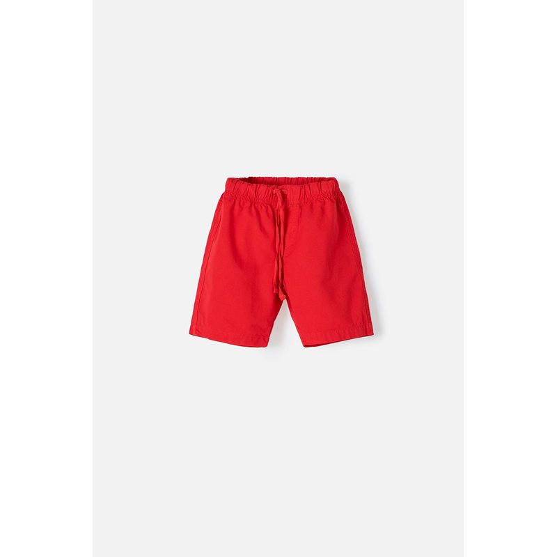 LITTLEMIC - Bermuda de LittleMic con cordón rojo para niño 2T a 5T