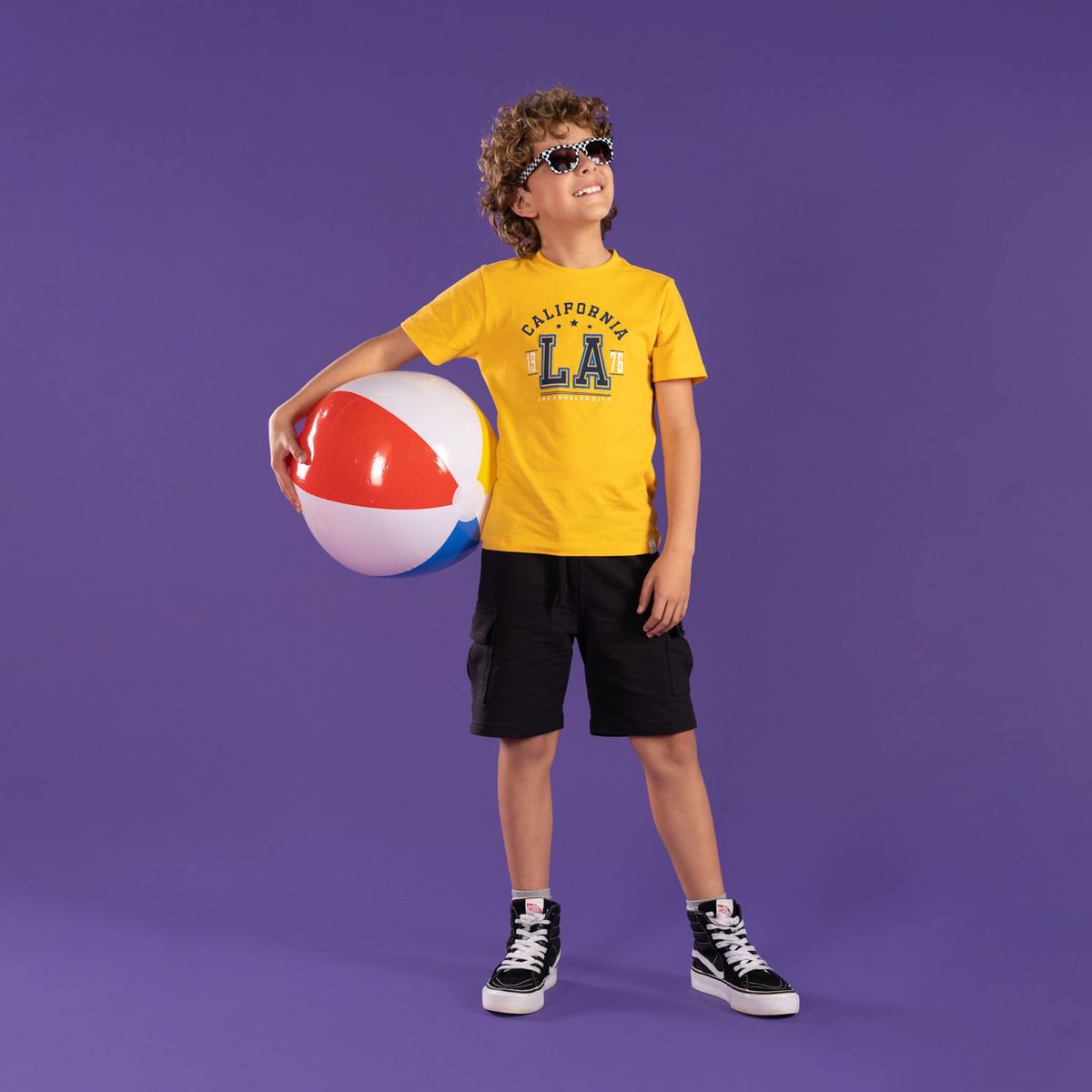 MIC - Bermuda de Mic con cordón negra para niño