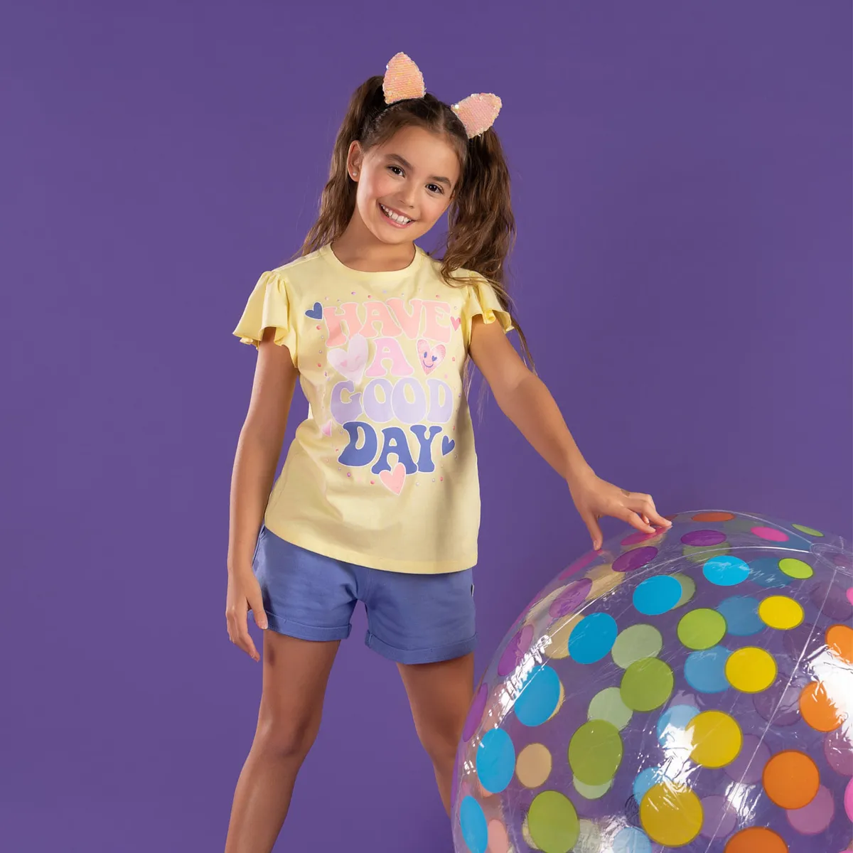 MIC - Short de Mic morado para niña