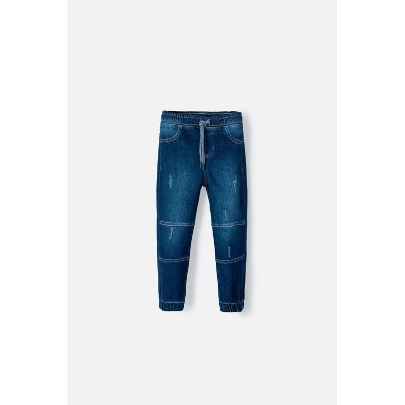 LITTLEMIC - Jogger de LittleMic indigo medio para niño 2T a 5T