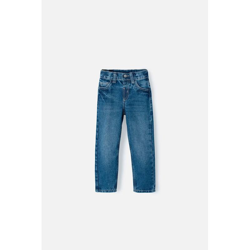 LITTLEMIC - Jean LittleMic en denim tono medio cinco bolsillos para niño 2T a 5T