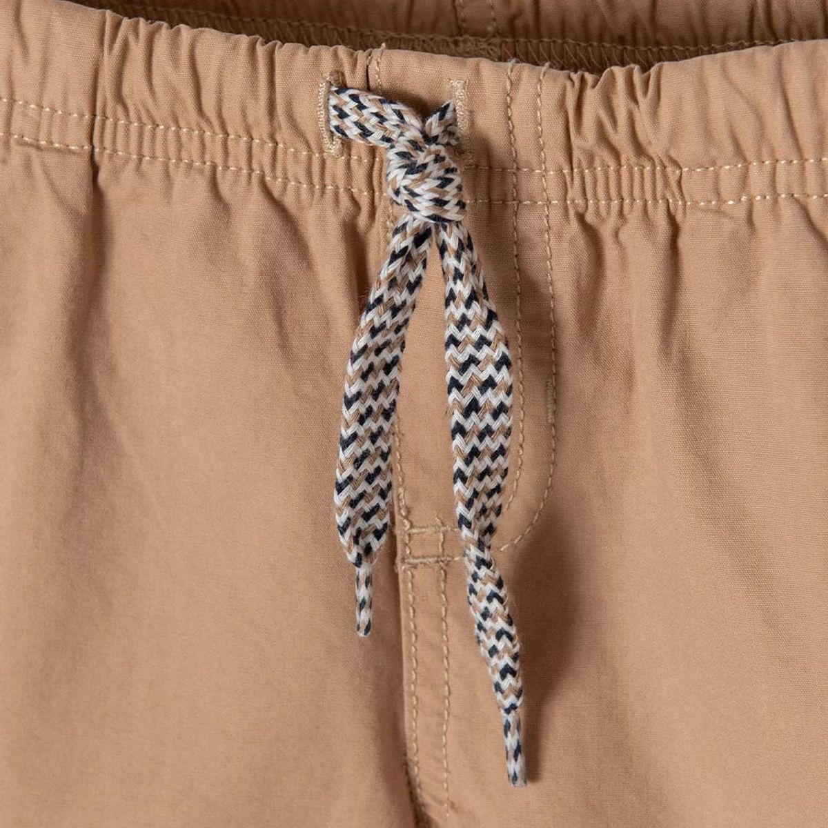 LITTLEMIC - Bermuda de LittleMic con cordón Caqui para niño 2T a 5T