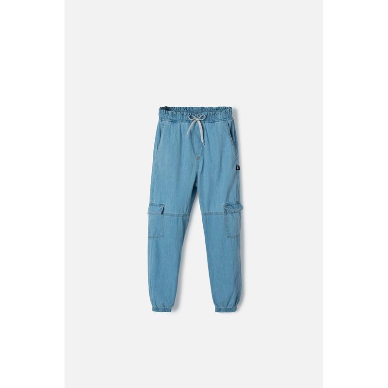 MIC - Jogger de Mic con cordón azul claro para niña