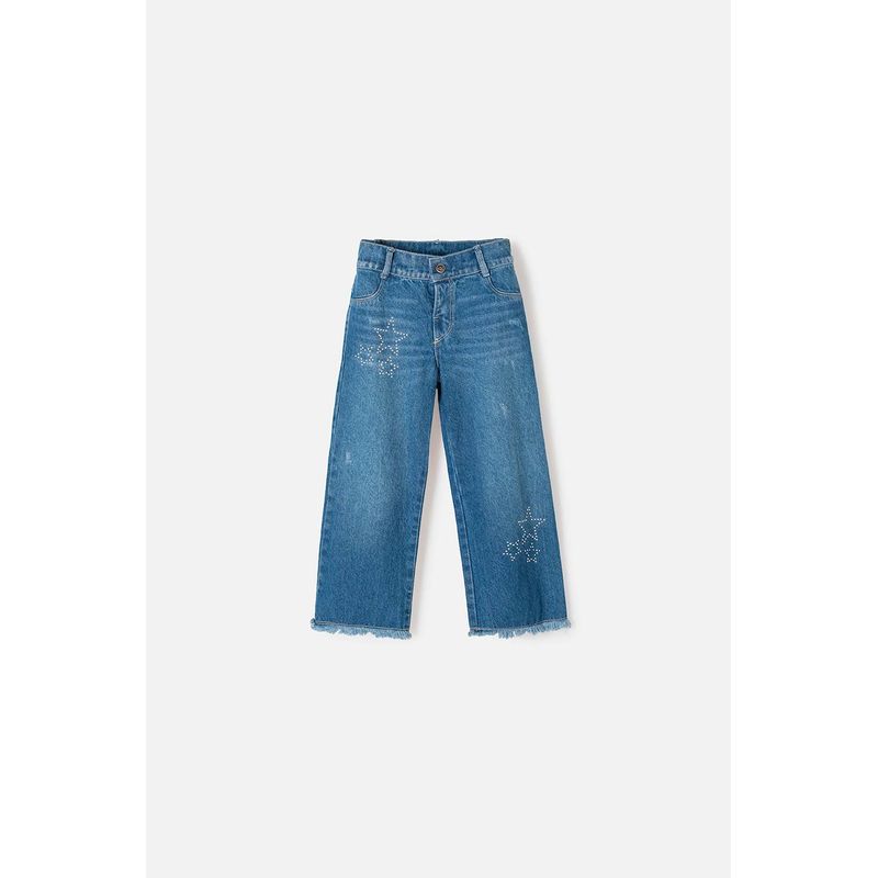 LITTLEMIC - Jeans de LittleMic azul medio para niña 2T a 5T