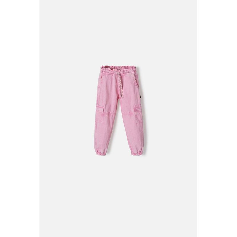 LITTLEMIC - Jogger LittleMic rosado con bolsillos tipo cargo para niña 2T a 5T