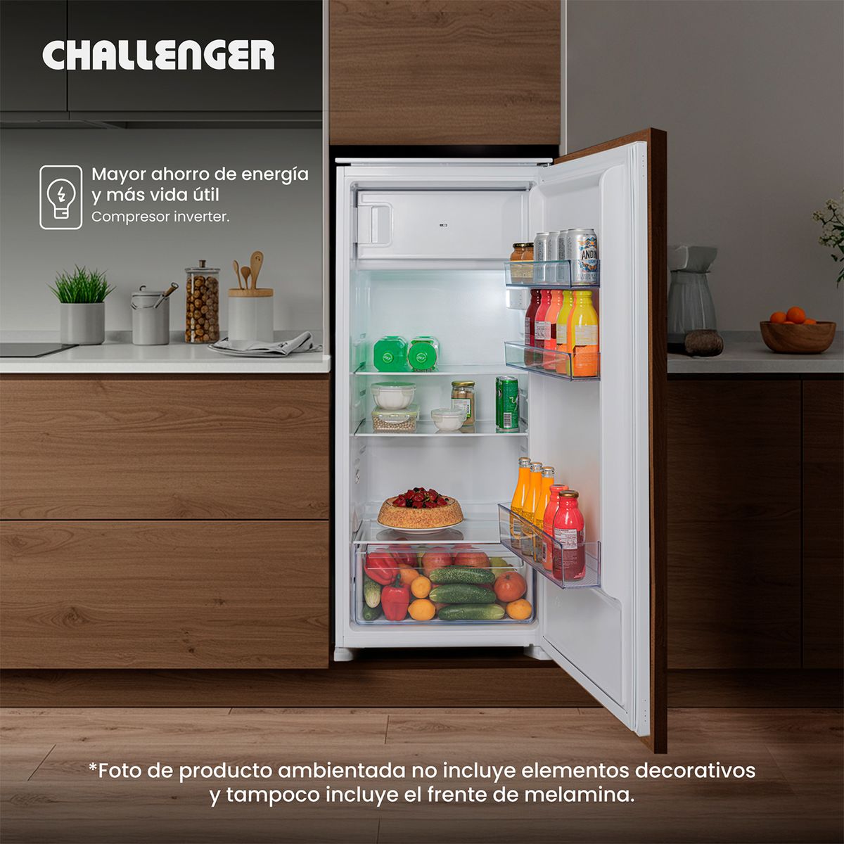 CHALLENGER - Nevera Panelable Blanca Challenger CP185 - 185 Litros Brutos