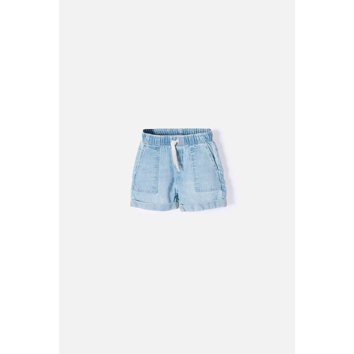 LITTLEMIC - Short de Littlemic con cordón azul para niña 2T a 5T