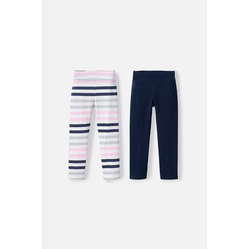 LITTLEMIC - Pack X2 Leggins de Littlemic multicolor para niña 2T a 5T
