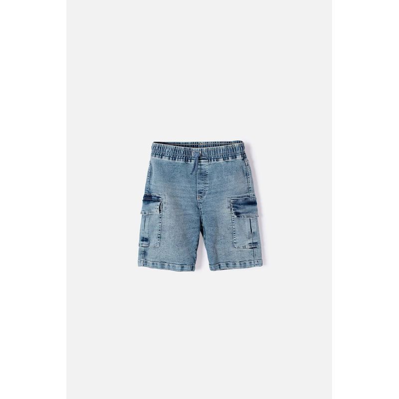 MIC - Bermuda de Littlemic con cordón azul para niño