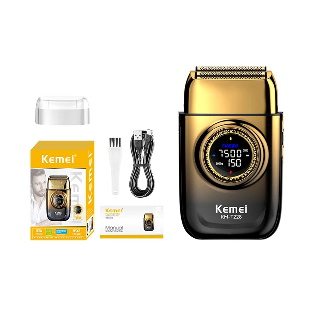 KEMEI - Máquina afeitadora Multifunción Kemei KM‑T228 – 6 en 1