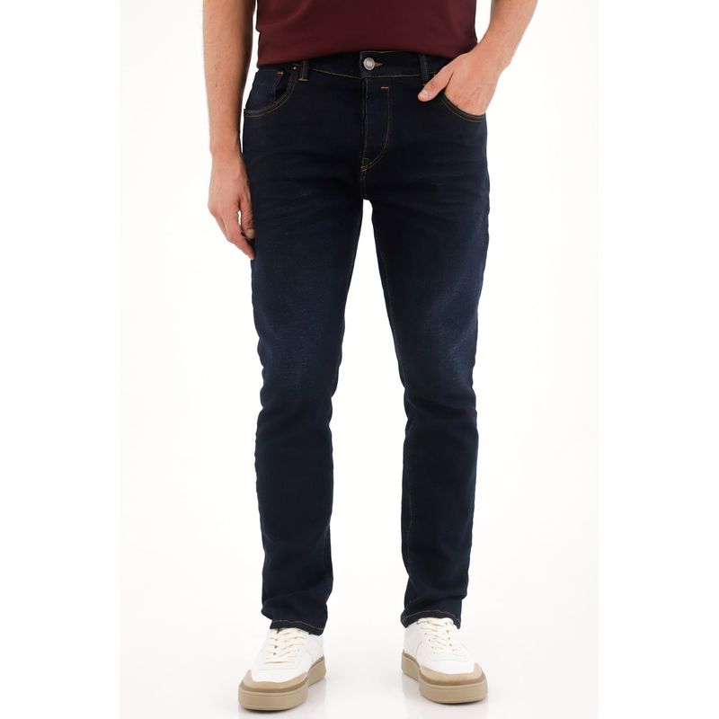 TENNIS - Jean Skinny de tiro medio tono raw para hombre