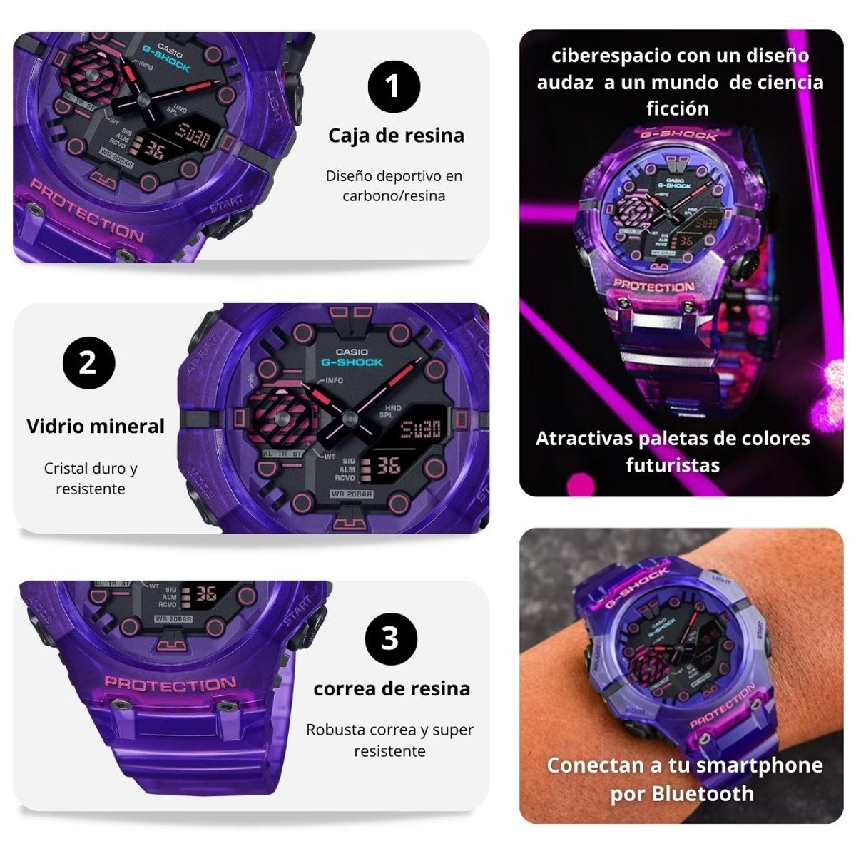 CASIO - Reloj Casio G-SHOCK GA-B001CBRS-6A Diseño Deportivo