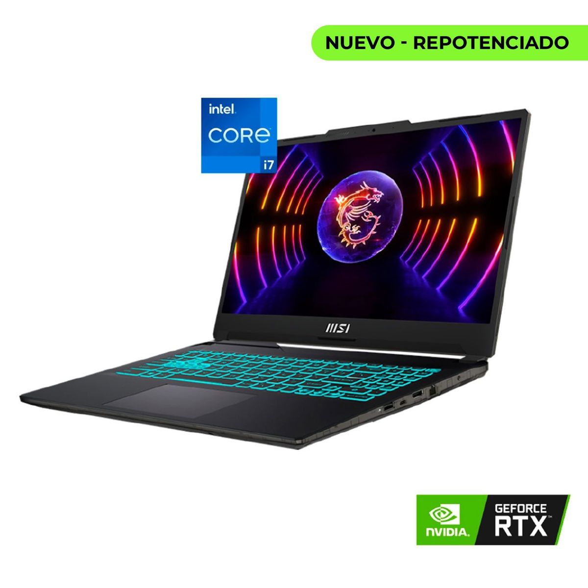 MSI - Portatil Msi Cyborg 15,6'' Intel I7 13620H Ram 64gb Ssd 1 TB Rtx4050 6 GB DDR6  Color Negro.