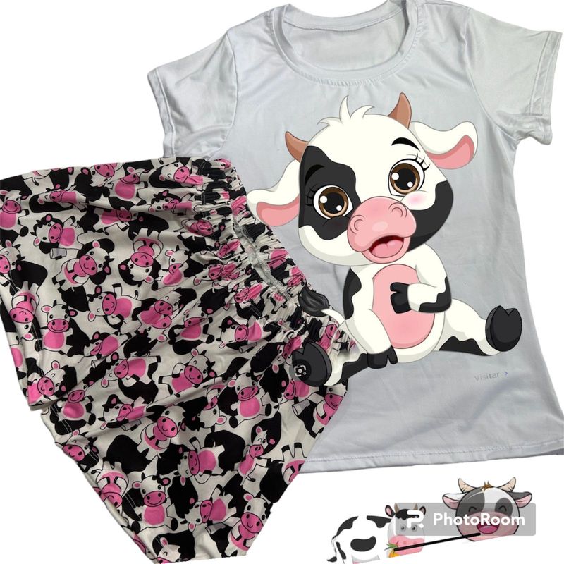 BRYKE - Pijama Niña  Vaquita en piel de durazno