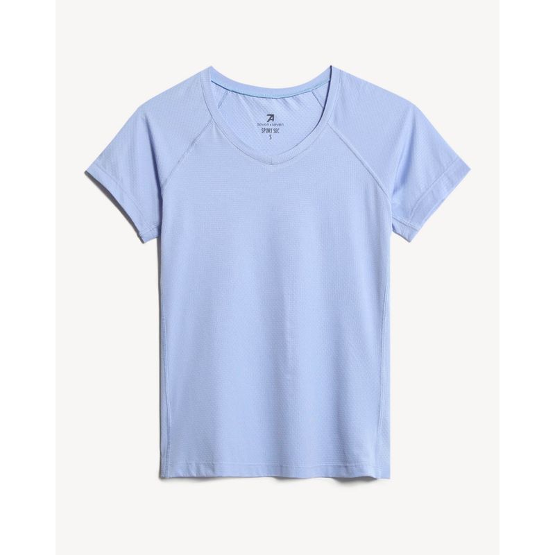 SEVEN SEVEN - Camiseta Para Mujer Manga Corta Cuello V Color Azul Marca Seven Seven #28096273