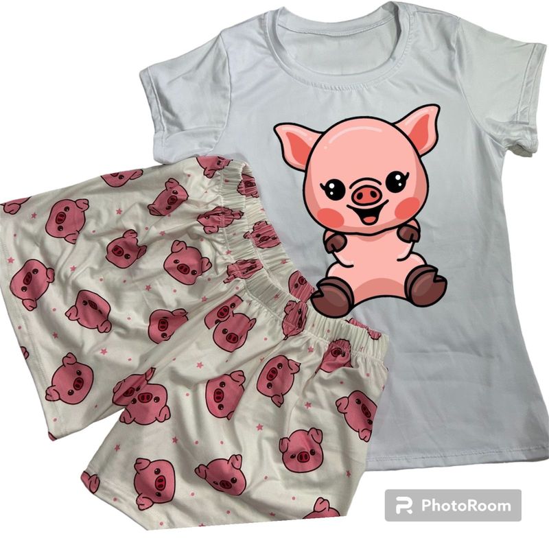 BRYKE - Pijama Niña Cerdito en piel de durazno