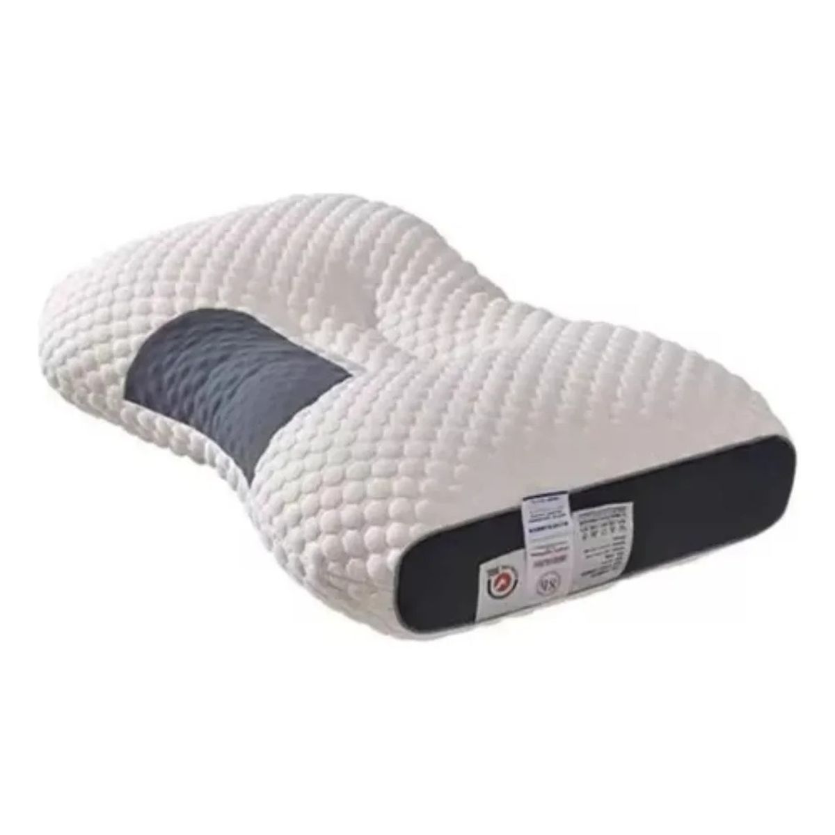 GENERICO - Almohada Ortopédica Cervical Descanso Transpirable Cuello C Color Blanco x1