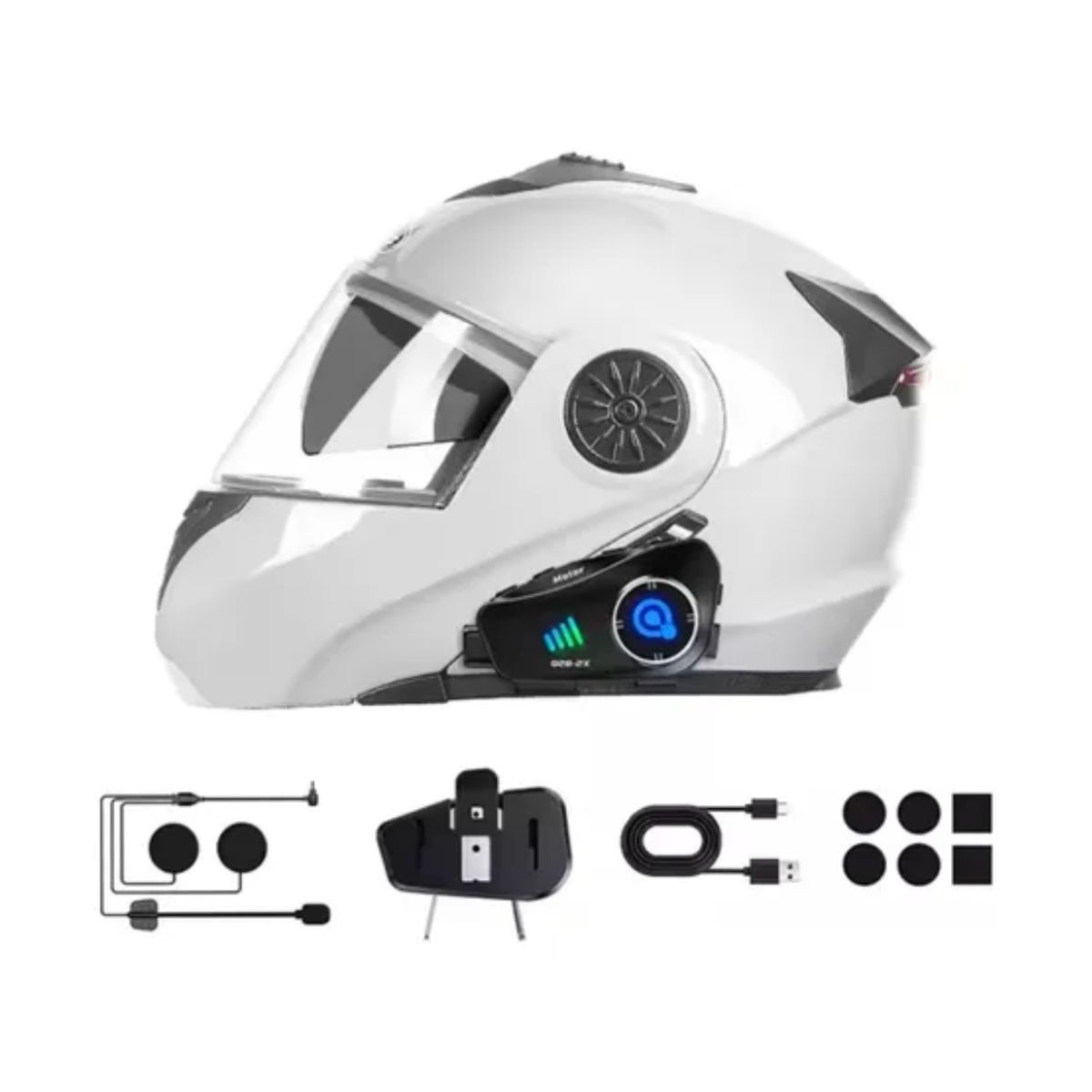 GENERICO - Intercomunicador Con Cámara Hd Bluetooth 5.0 Alcance 500 Mts