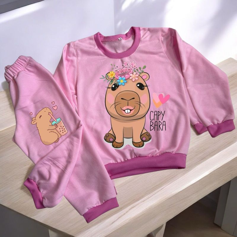 BRYKE - Sudadera Niña Capibara Rosada