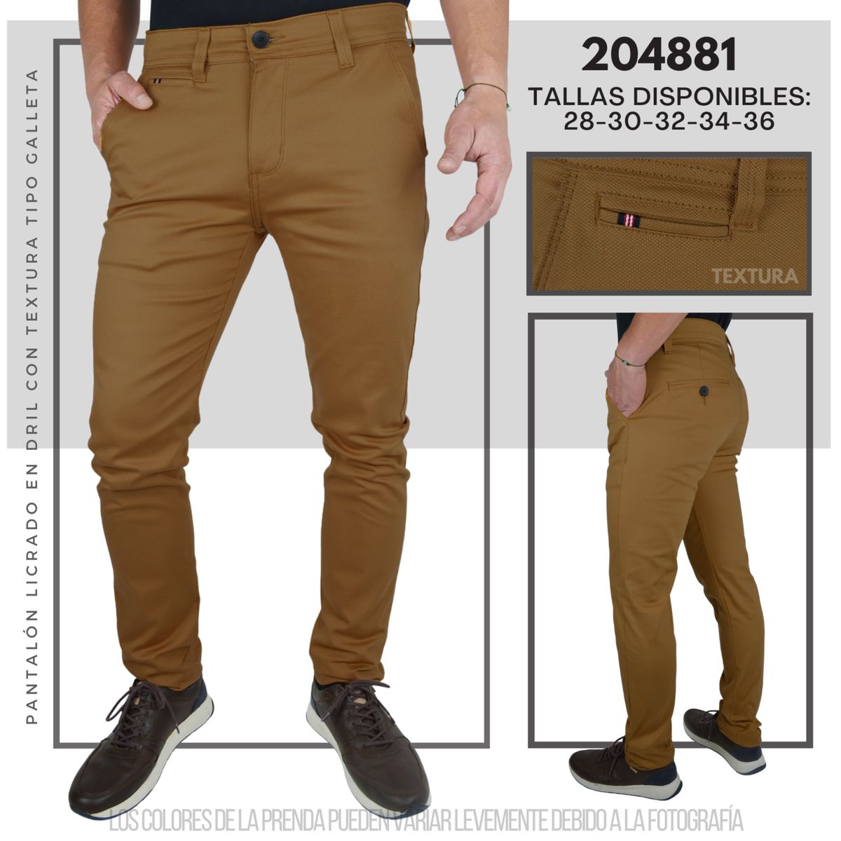 ABC - pantalon en dril galleta para hombre AAA tipo exportacion full calidad