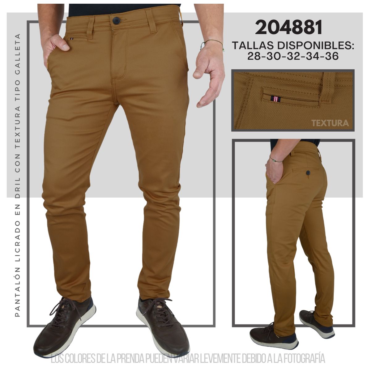 ABC - pantalon en dril galleta para hombre AAA tipo exportacion full calidad