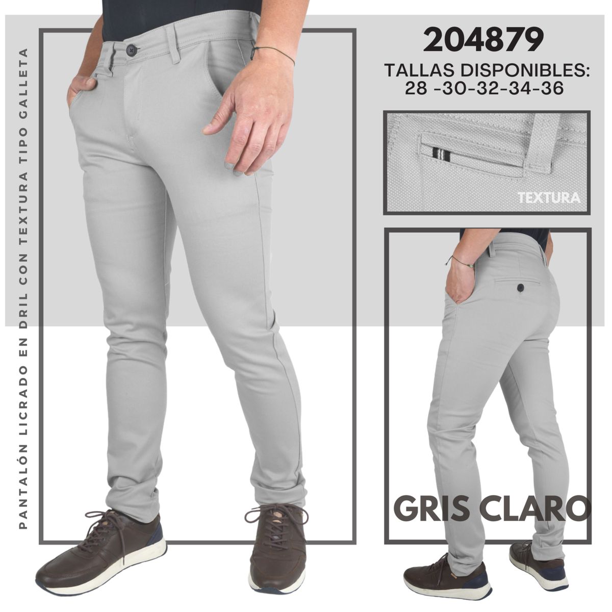 ABC - pantalon en dril galleta para hombre AAA tipo exportacion full calidad