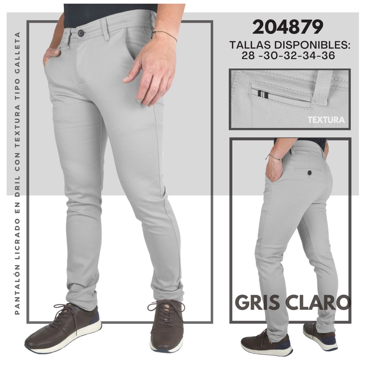 ABC - pantalon en dril galleta para hombre AAA tipo exportacion full calidad