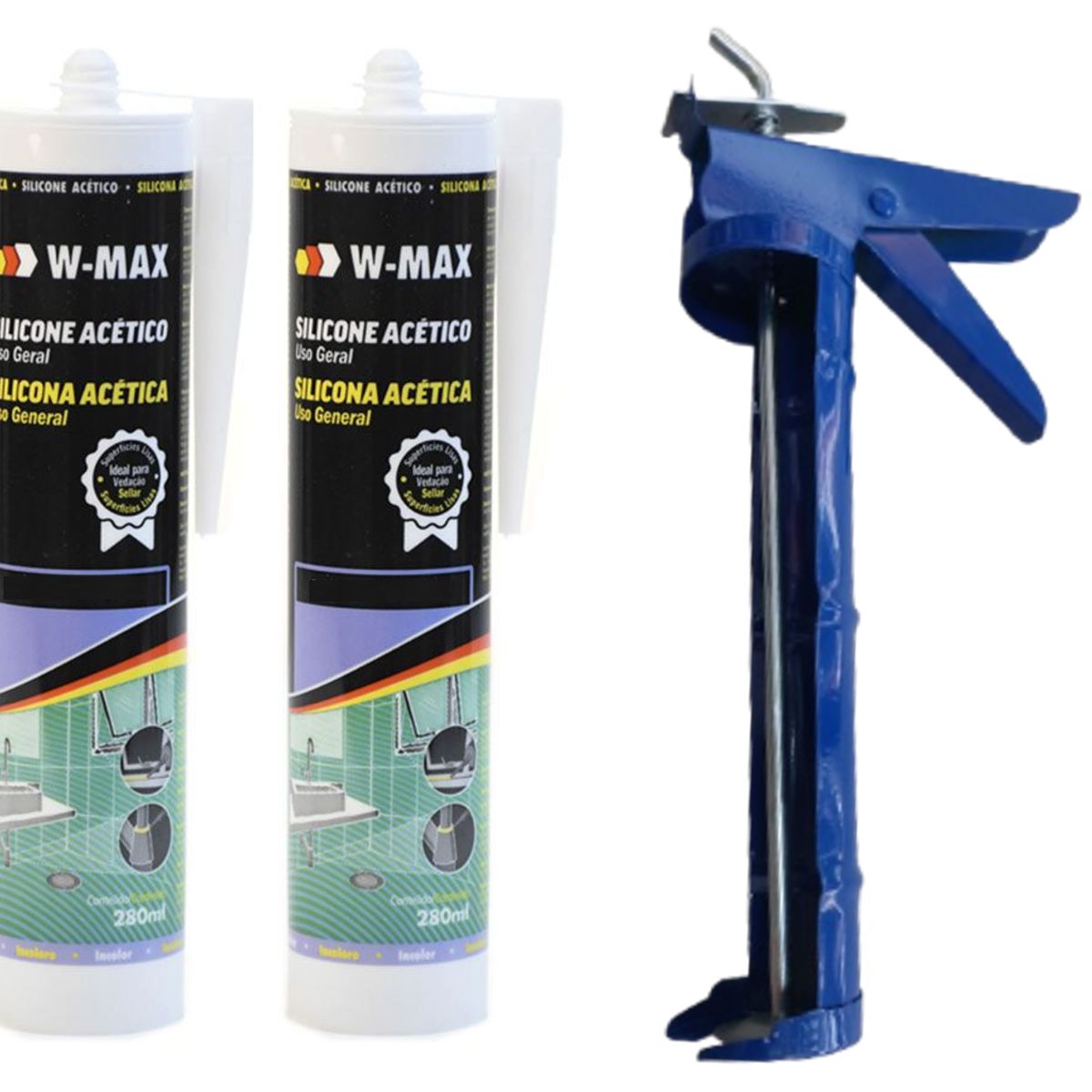GENERAL - 2 Siliconas de uso general + Pistola GRATIS