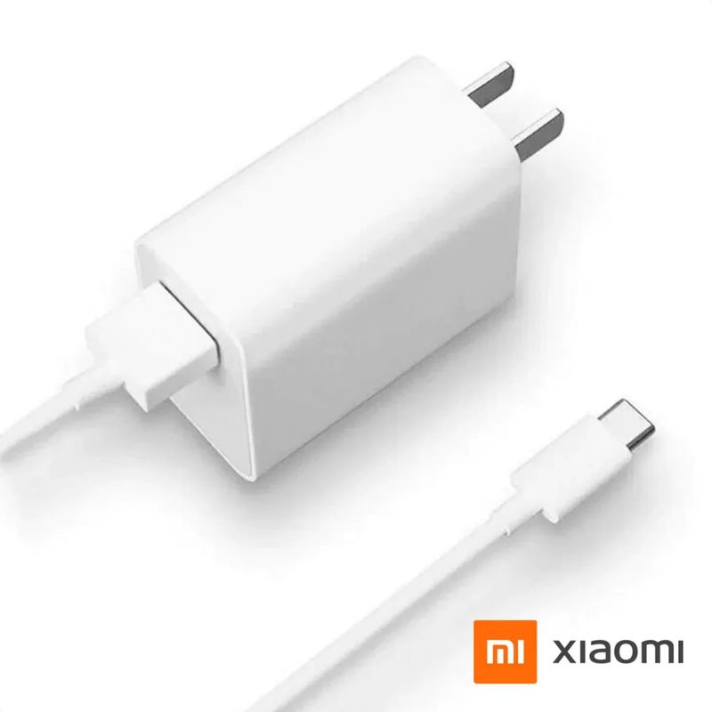 XIAOMI - Cargador Rapido Xiaomi Mi 67w Charging Type A + Cable Tipo C