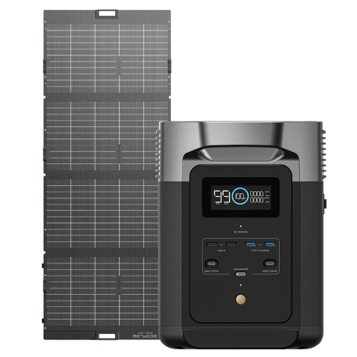 ECOFLOW - Kit Solar Portátil Ecoflow Delta 2 Max + Panel 400 W Bifacial