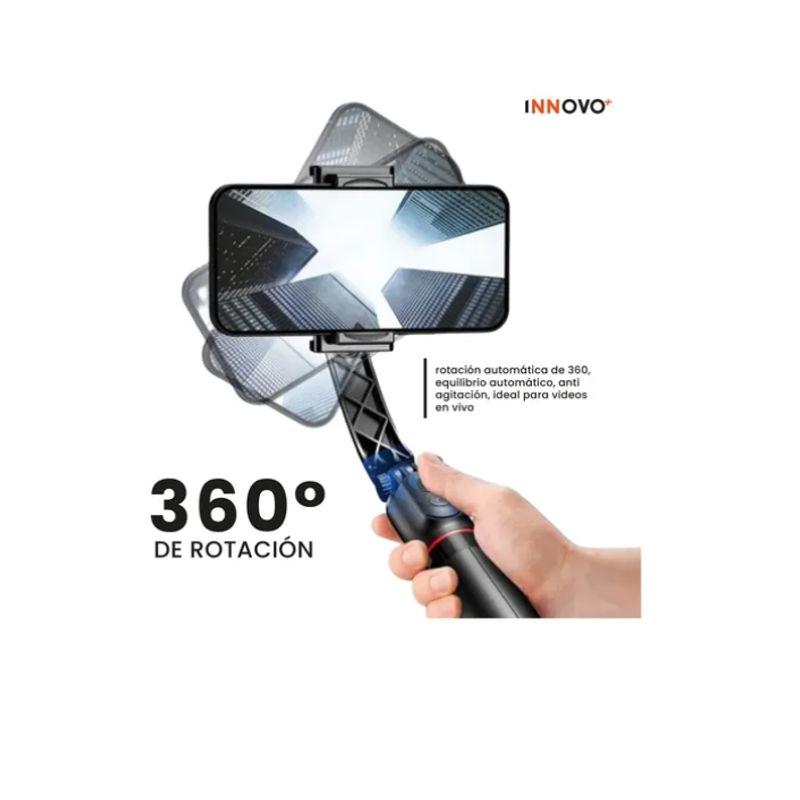 INNOVA - Estabilizador Gymbal Tripode Selfie Todo En 1 Aluminio Con Bluetooth