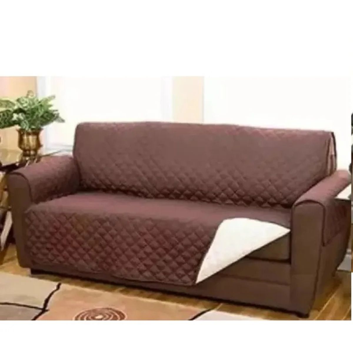 GENERICO - Protector De Sofa Doble Faz Cubre Sofá 3 Puestos