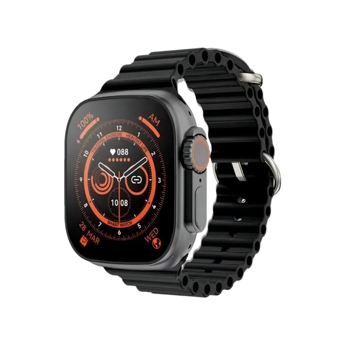 GENERICO - Smartwatch T800 ultra display de 199 con correa Silicona color negro