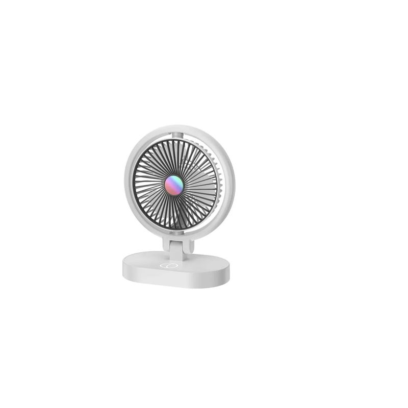 GENERICO - Ventilador Portátil Recargable Silencioso 3 Velocidades Luz