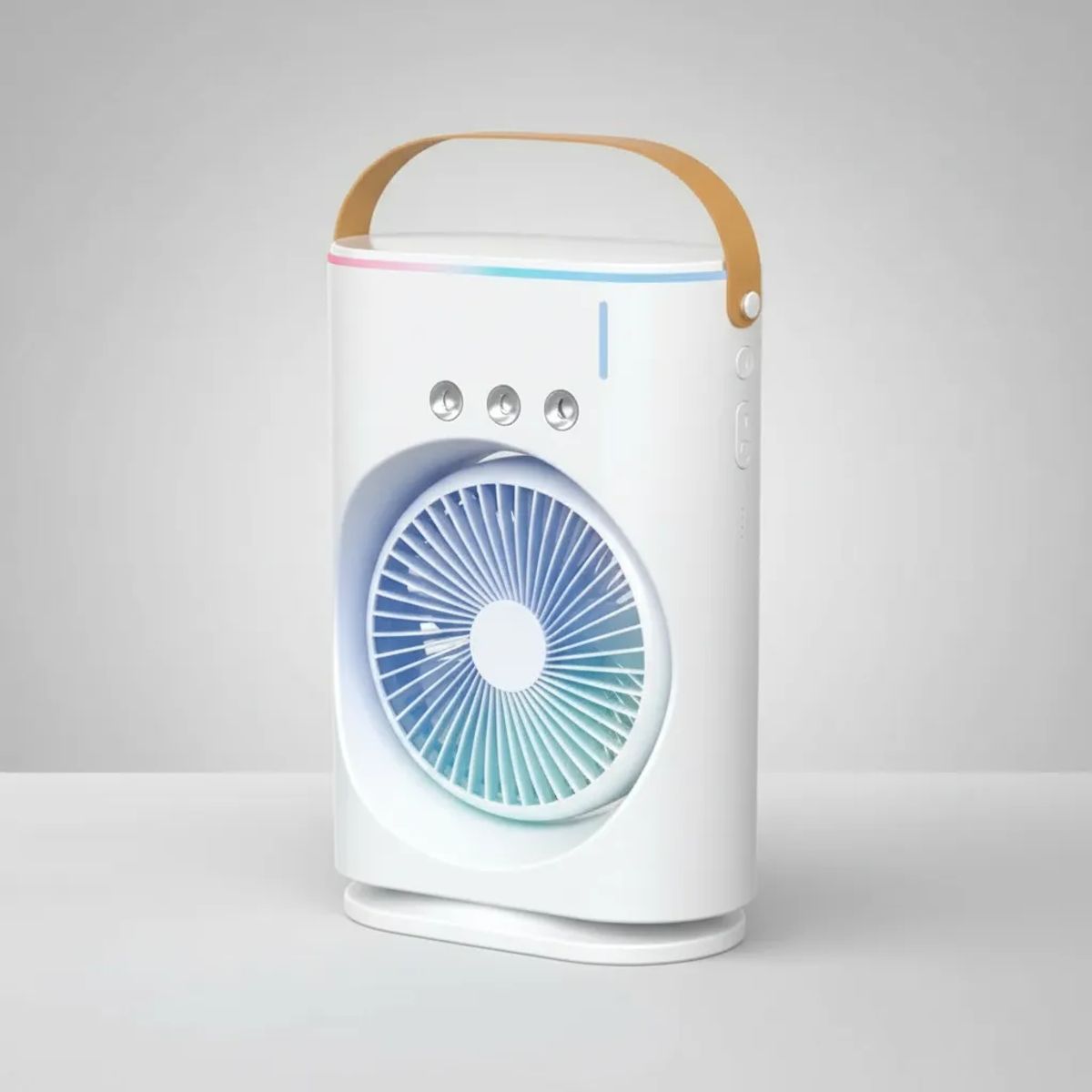 GENERICO - Ventilador Humidificador Portátil Recargable con Luz LED L108