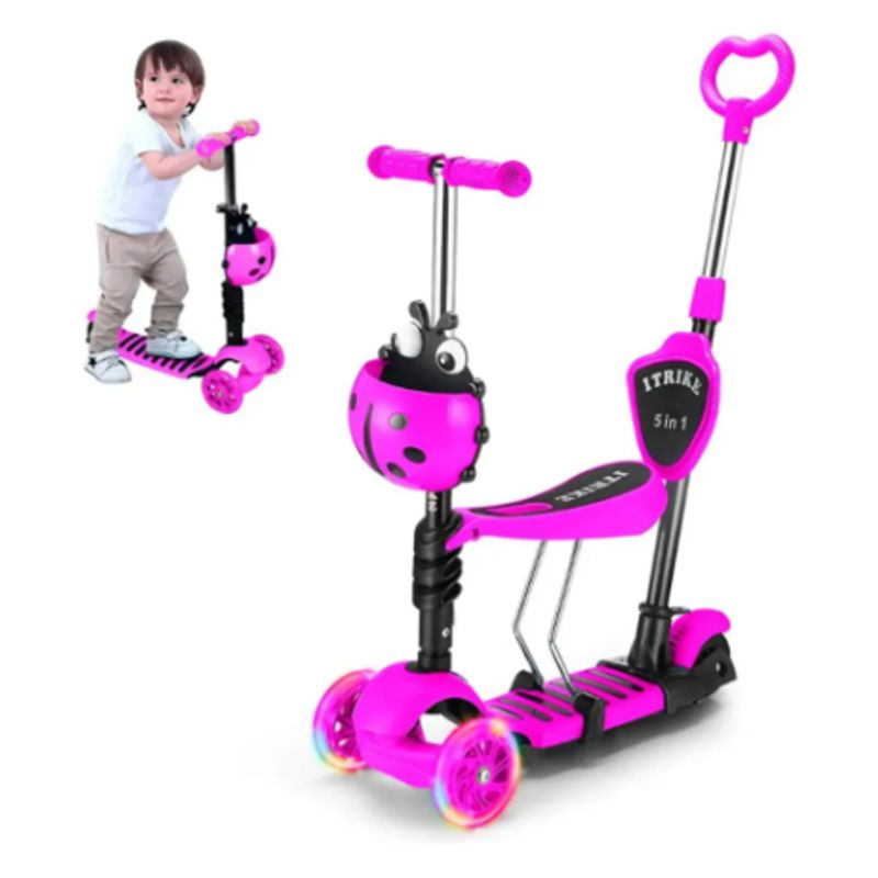 GENERICO - Patineta Scooter Para Niña Regulable Con Luz Led