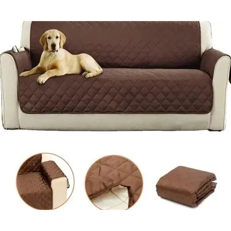 GENERICO - Forro Protector De Muebles Y Sofa 3 Puestos Doble Faz Para Mascotas