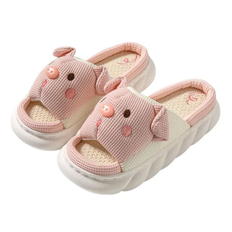 GENERICO - Pantuflas Sandalias de lino y algodón diseño antideslizantes