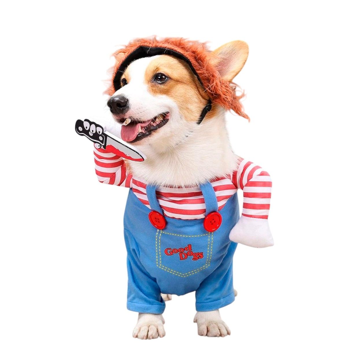 GENERICO - Disfraz Para Mascotas Chucky Perro Gato Halloween L-XL C2002