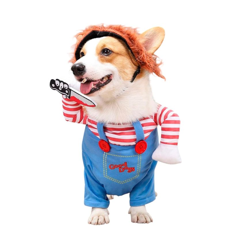 GENERICO - Disfraz Para Mascotas Chucky Perro Gato Halloween L-XL C2002