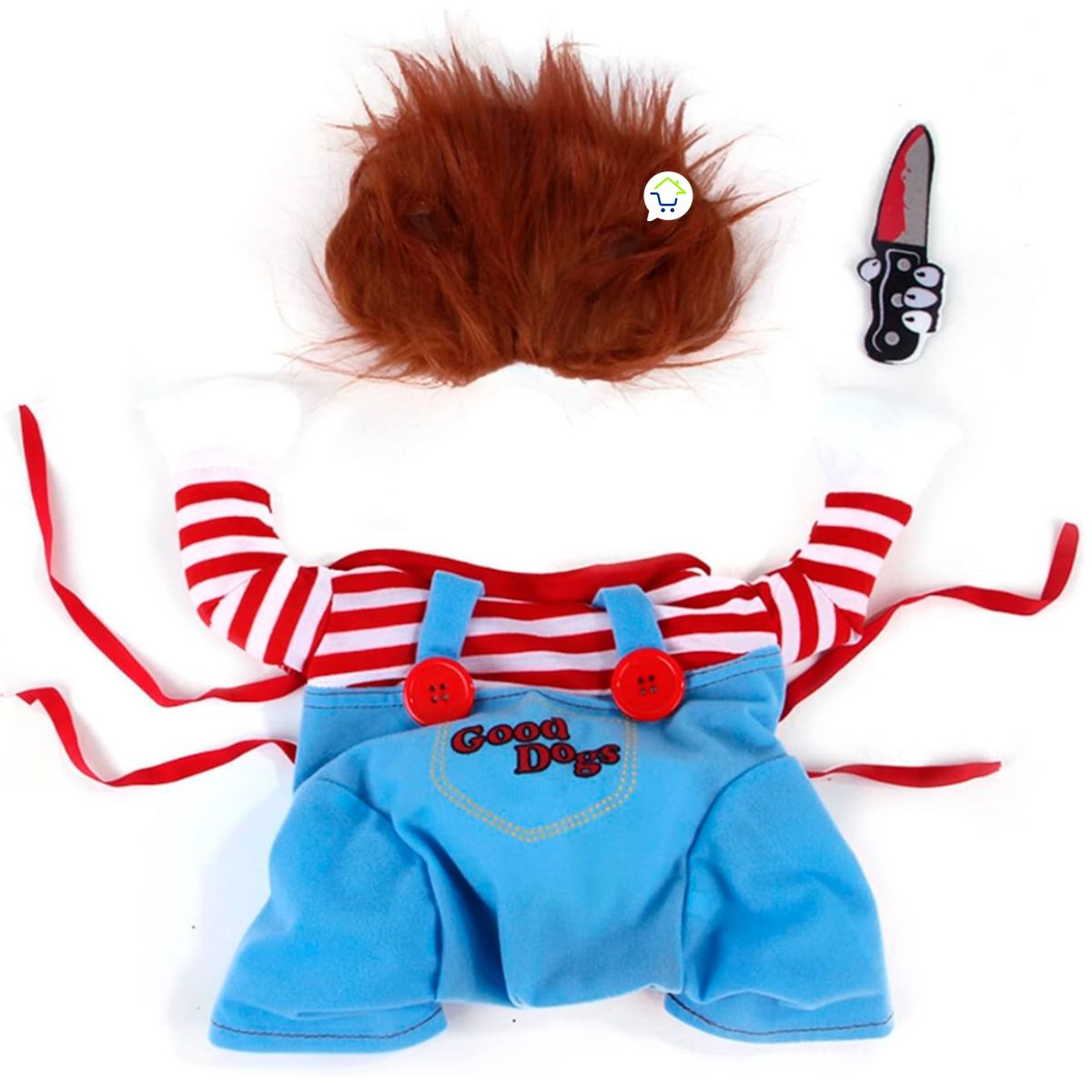 GENERICO - Disfraz Para Mascotas Chucky Perro Gato Halloween L-XL C2002