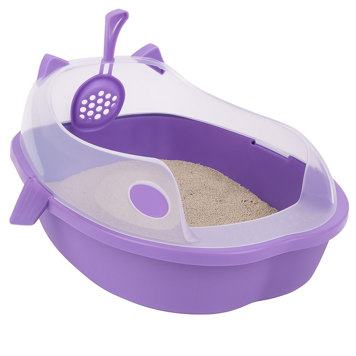 GENERICO - Arenero + Pala Armaty Premium Para Gato Color Lila