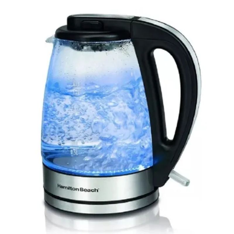 HAMILTON BEACH - Tetera Hervidor De Agua En Vidrio Electrica Hamilton Beach M