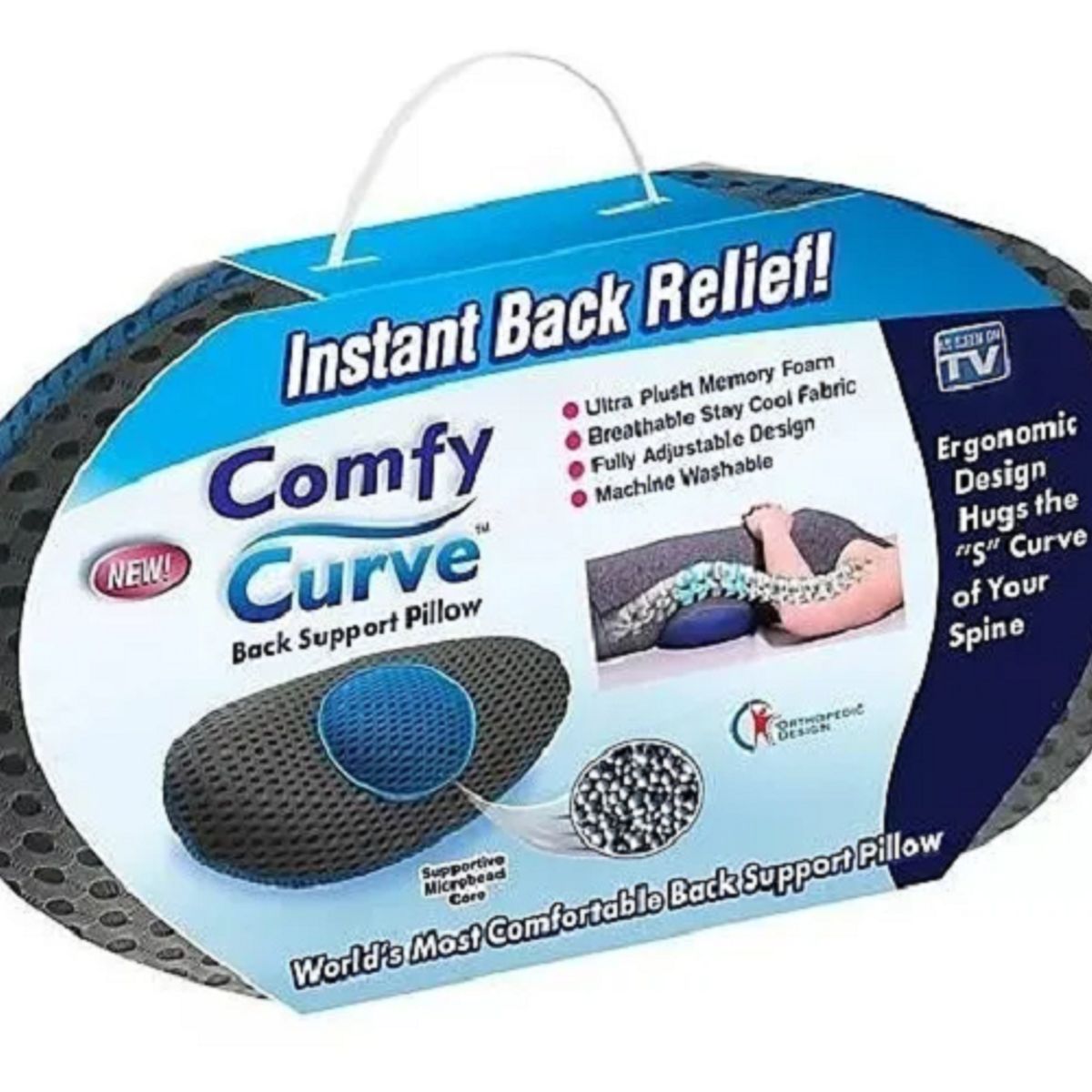 GENERICO - Cojín Soporte Lumbar Corrector Postura Espalda Cintura