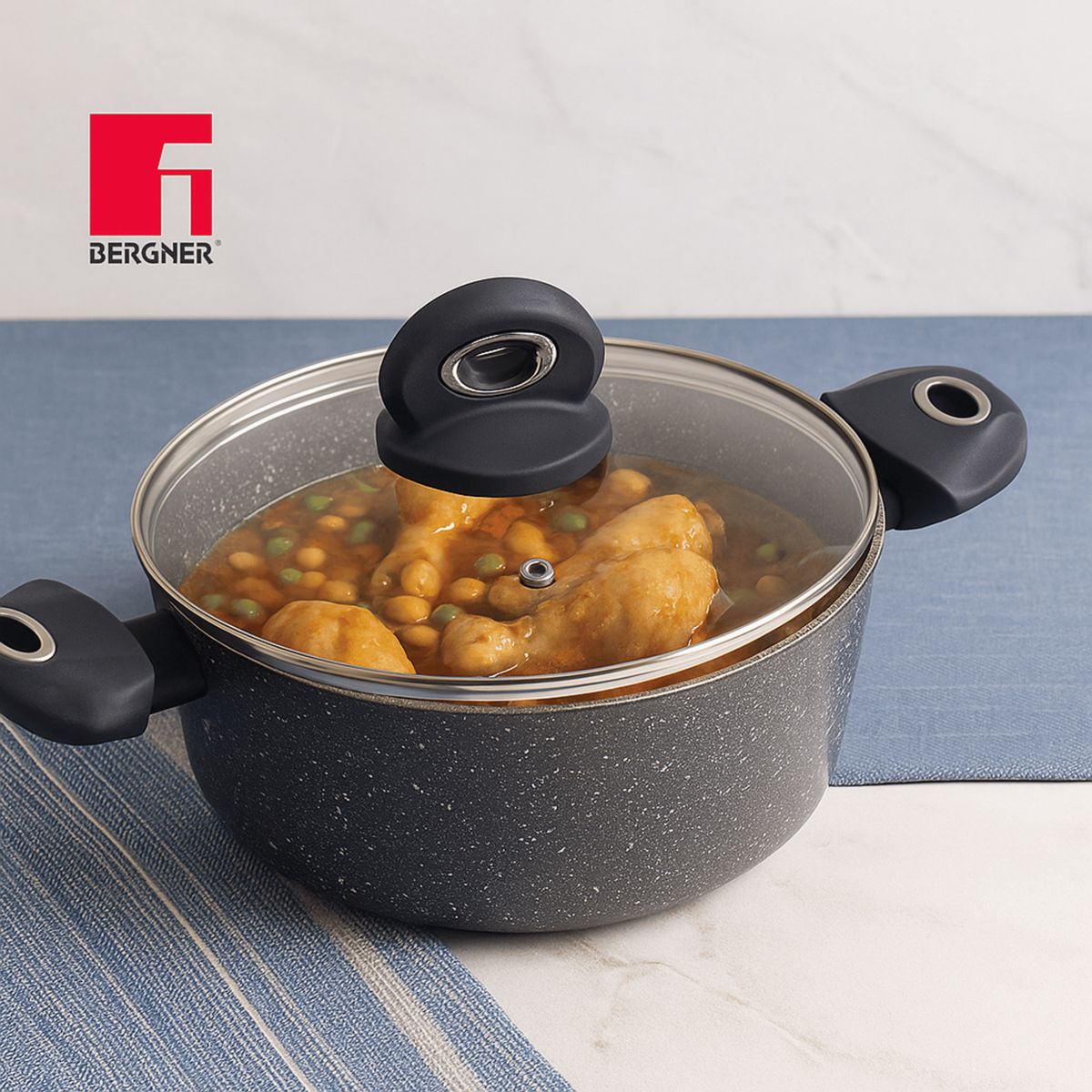 BERGNER - OLLA 24 CM ORION EN ALUMINIO FORJADO BG