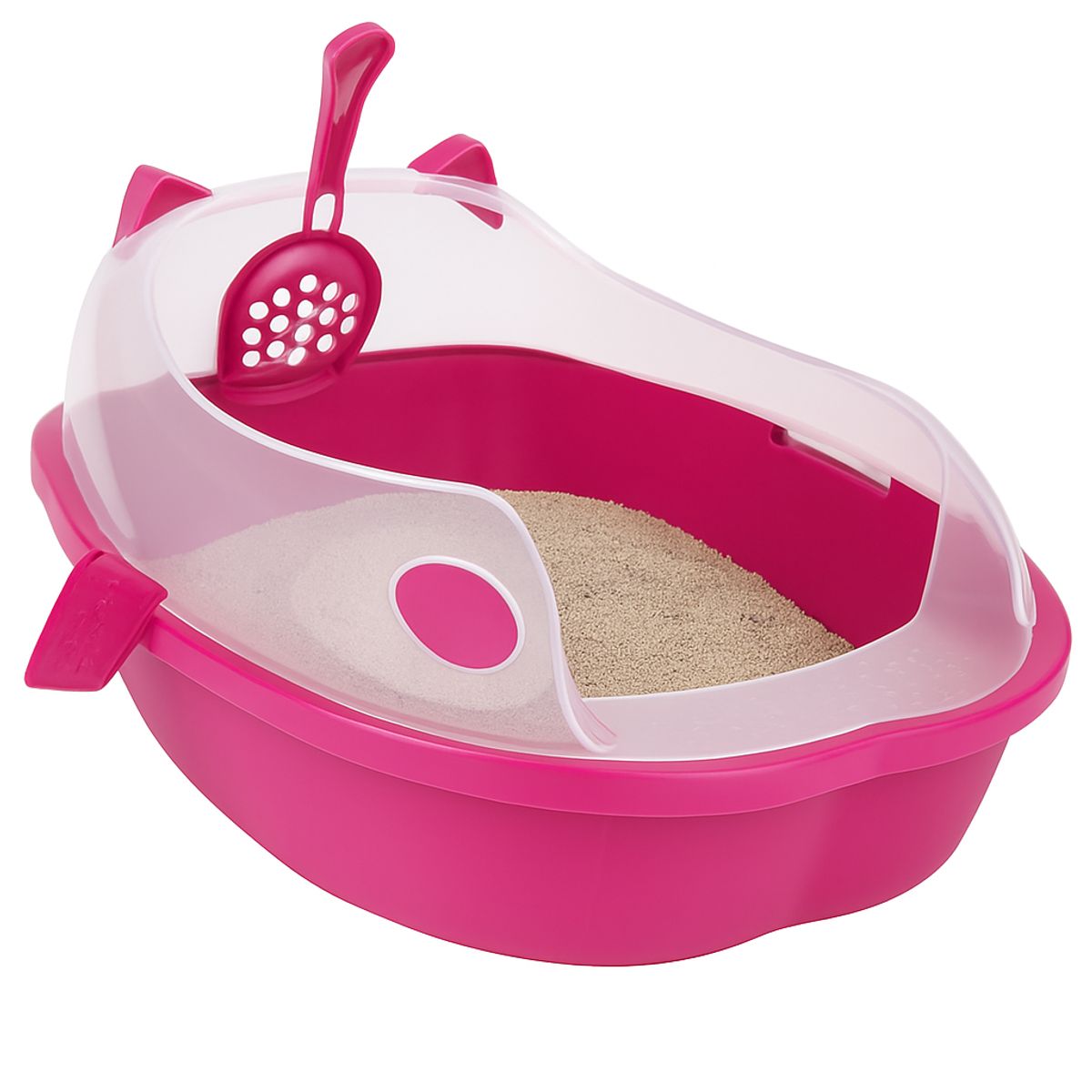 GENERICO - Arenero + Pala Armaty Premium Para Gato Color Fucsia