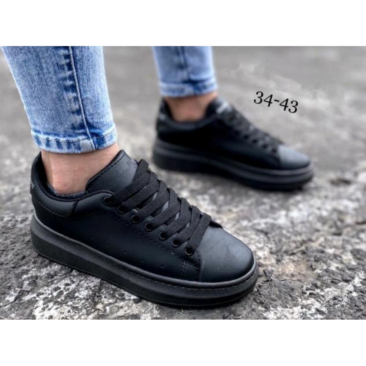 URBAN PLUS - TENIS PARA MUJER Y HOMBRE NEGRO